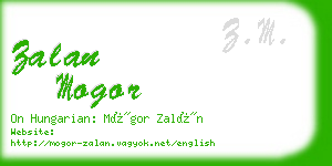 zalan mogor business card